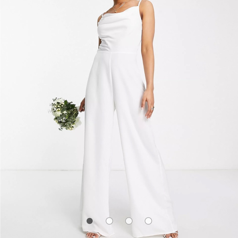 Little Mistress size 4 bridal jumpsuit ivory